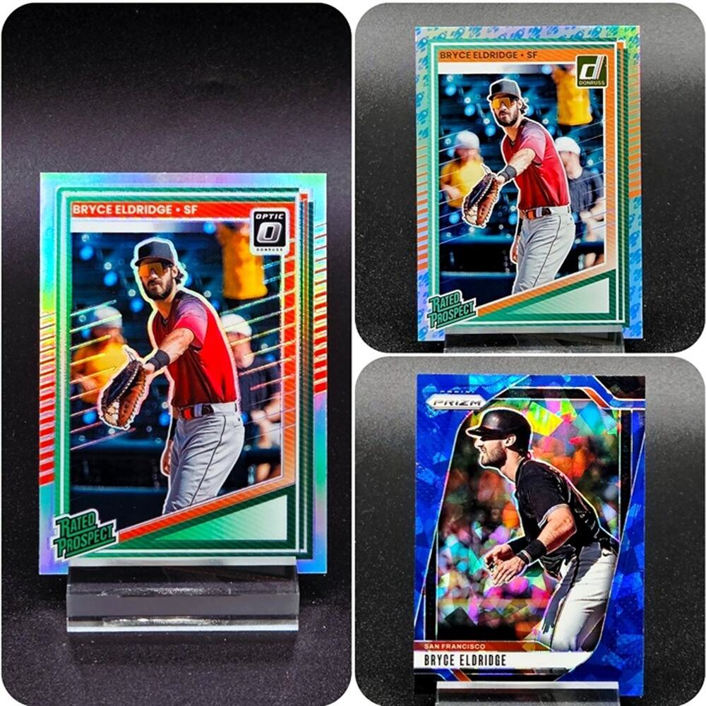 Bryce Eldridge Holo Rockets Cracked Ice Prizm San Francisco Giants Top Prospect